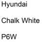 Preview: Hyundai, Chalk White, P6W.